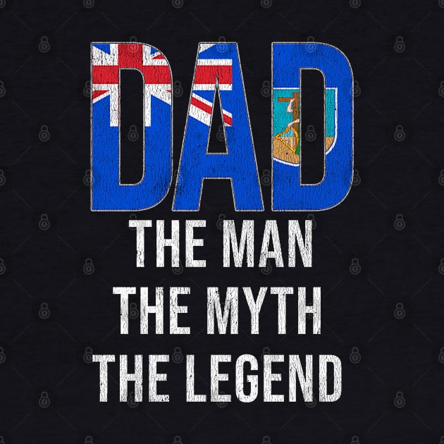 Montserratian Dad The Man The Myth The Legend - Gift for Montserratian Dad With Roots From Montserratian by Country Flags